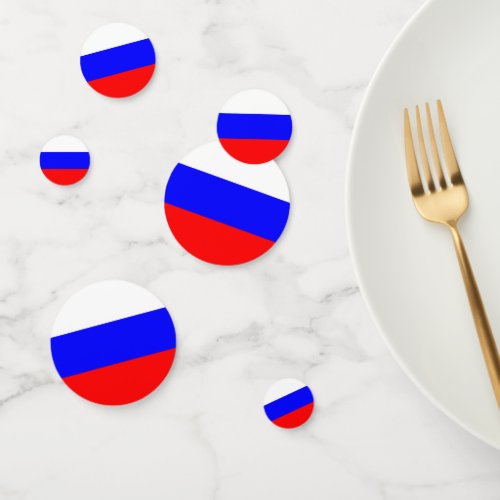 Table confetti with flag of Russia