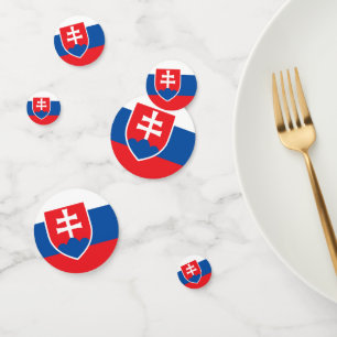 Table confetti with flag of Slovakia
