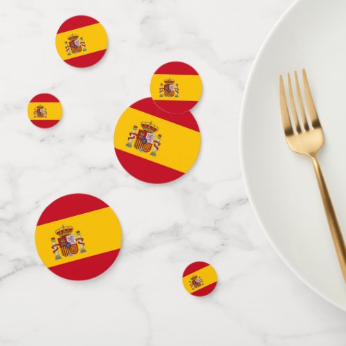 Table confetti with flag of Spain