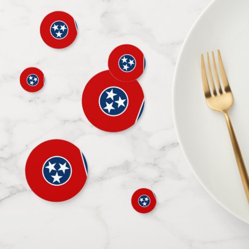 Table confetti with flag of Tennessee