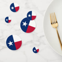 Table confetti with flag of Texas