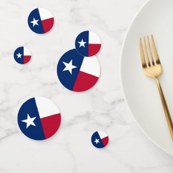 Table Confetti With Flag Of Texas by AllFlags at Zazzle