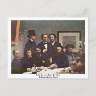 Table Corner, Coin De Table By Fantin-Latour Henri Postcard