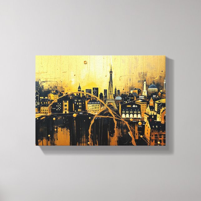 Table Deco (City Of Light) Canvas Print (Front)