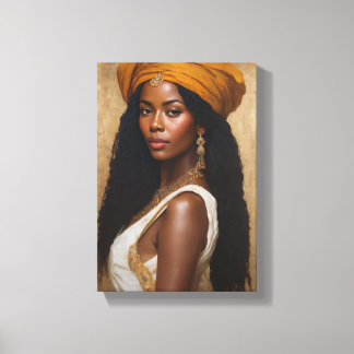 Table Deco (Portrait of an African Beauty) Canvas Print
