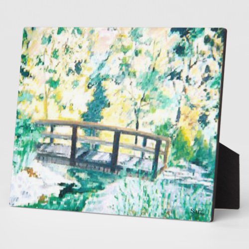 Table Easel With Canvas  Morning Dew  Plaque