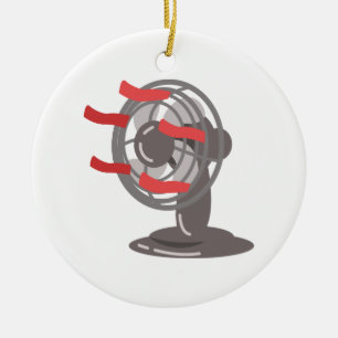 Table Fan Ceramic Ornament