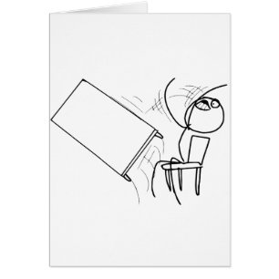 Table Flip Flipping Rage Face Meme Cards