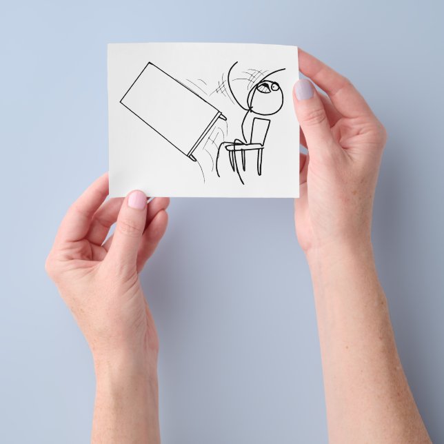 Table Flip Flipping Rage Face Meme Flyer | Zazzle