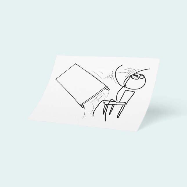 Table Flip Flipping Rage Face Meme Flyer | Zazzle