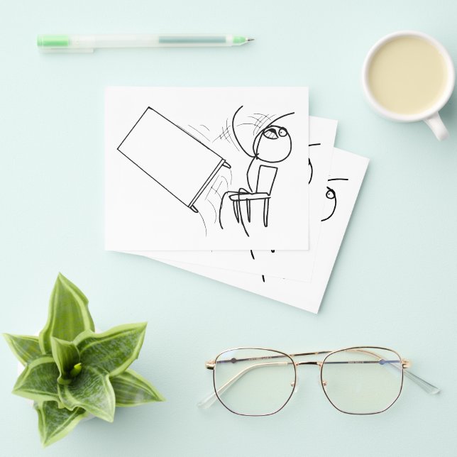 Table Flip Flipping Rage Face Meme Flyer | Zazzle