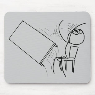 Table Flip Flipping Rage Face Meme Mouse Pad