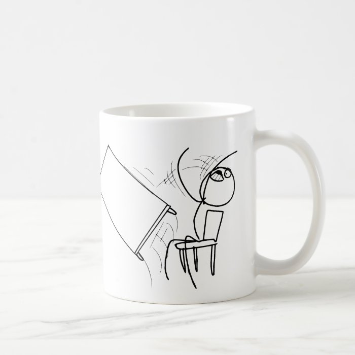 Table Flip Flipping Rage Face Meme Mug