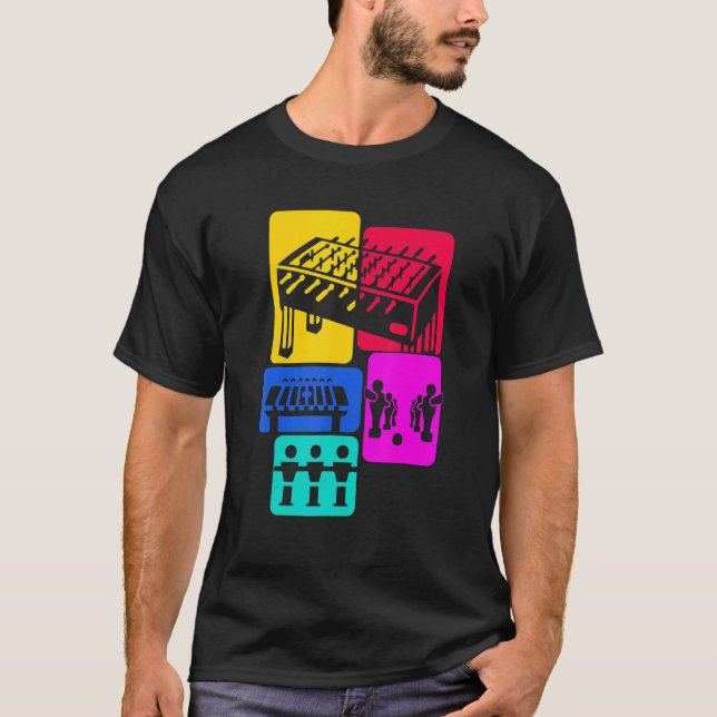 Table Football   Foosball Player Retro Boys Foosba T-Shirt (Front)