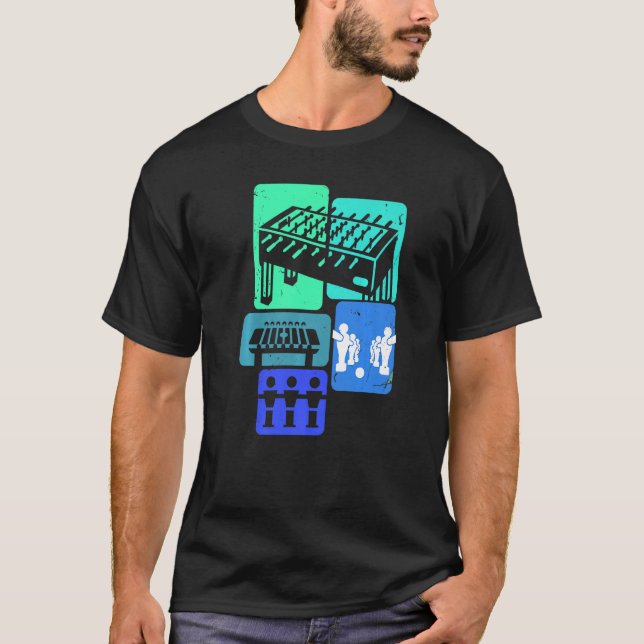 Table Football  Foosball Player Retro Boys Foosbal T-Shirt (Front)