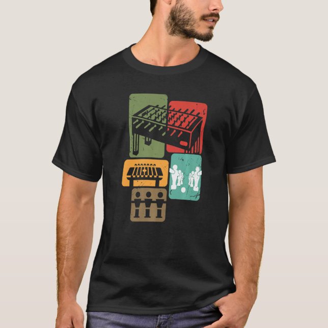 Table Football  Foosball Player Retro Boys Foosbal T-Shirt (Front)