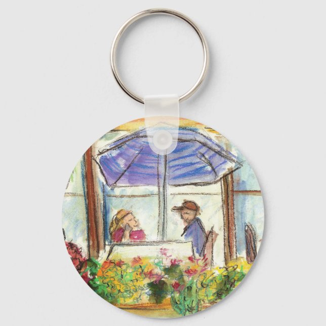 Table for Two Keychain (Pike Place Seattle) (Front)