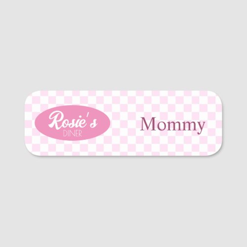 Table for Two Retro Diner Party Favor Name Tag