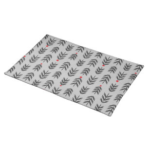 Table Gran - red on grey bottom Cloth Placemat