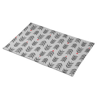 Table Gran - red on grey bottom Cloth Placemat