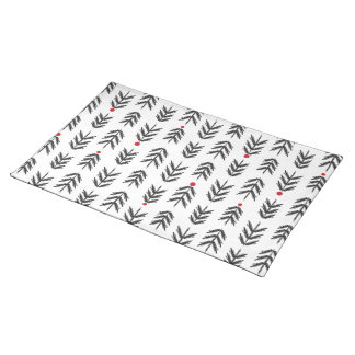 Table Gran - red on white bottom Cloth Placemat