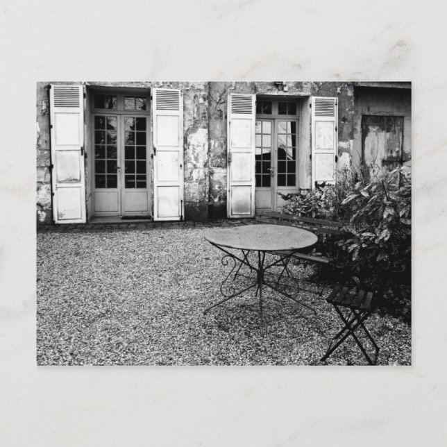 Table in gravel courtyard postcard (Front)