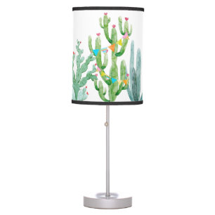 Table Lamp Boho Llama Bohemian Cacti Desert Flower