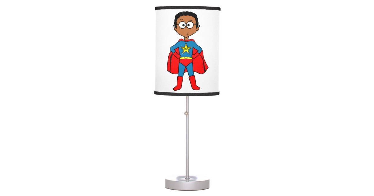 Table Lamp For Boys Superhero Zazzle Com, Boys Table Lamp