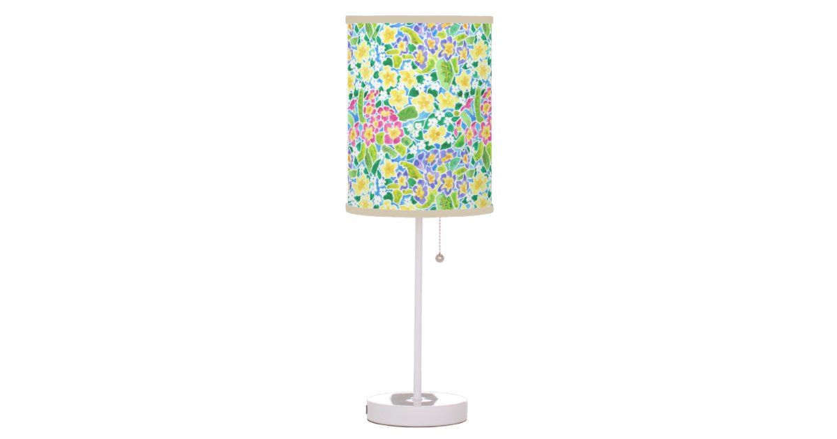 Table Lamp or Pendant, Pretty Primroses Pattern | Zazzle