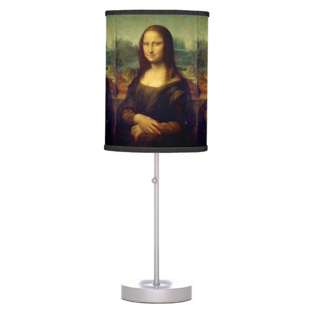 Table Lamp with Mona Lisa Print (Front)