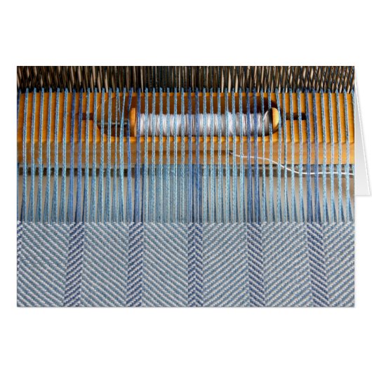 Table loom with twill weaving cards (Front Horizontal)