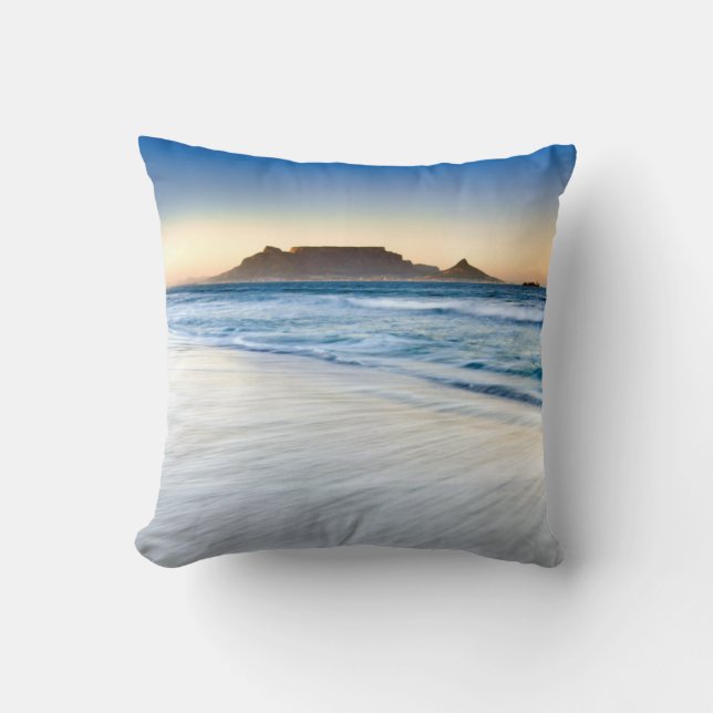 Table Mountain Across Table Bay Throw Pillow (Front)