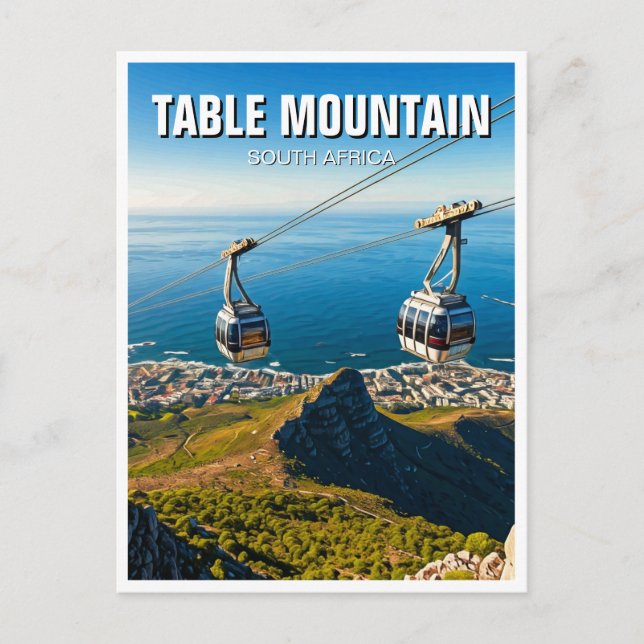 Table Mountain Ariel Cableway South Africa Postcard (Front)