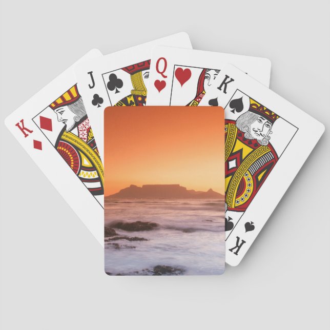 Table Mountain At Sunset, Bloubergstrand Poker Cards (Back)
