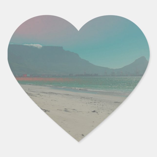 Table Mountain Cape Town Heart Sticker (Front)