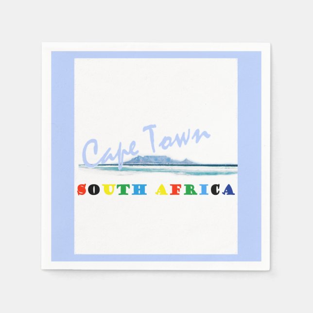 Table Mountain Cape Town Paper Napkin (Front)