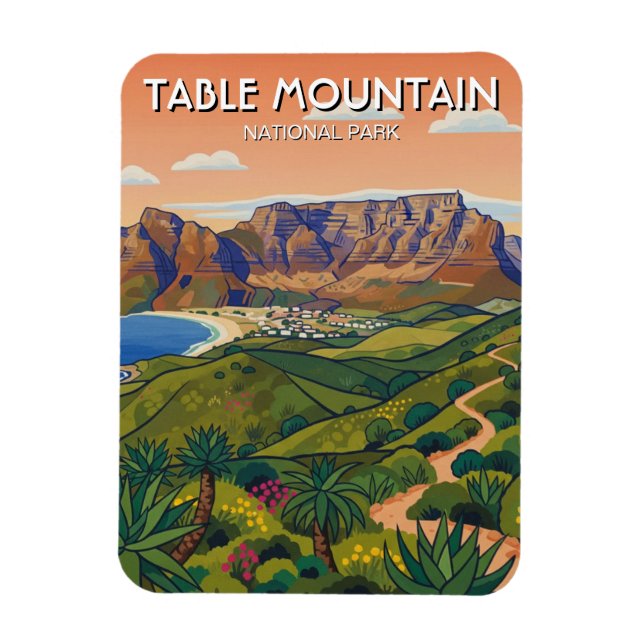 Table Mountain National Park South Africa Magnet (Vertical)