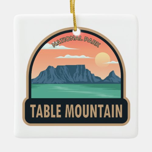Table Mountain National Park South Africa Vintage Ceramic Ornament