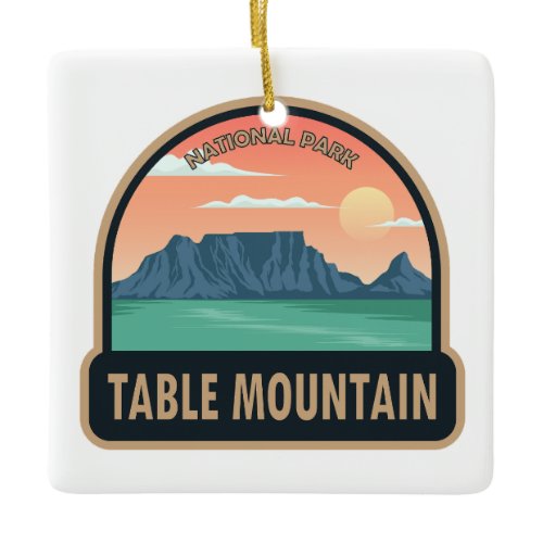 Table Mountain National Park South Africa Vintage Ceramic Ornament