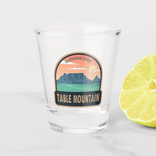 Table Mountain National Park South Africa Vintage Shot Glass