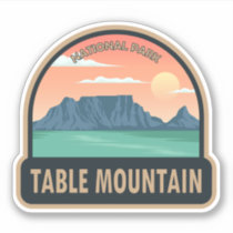 Table Mountain National Park South Africa Vintage Sticker