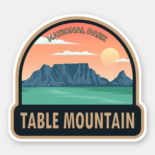 Table Mountain National Park South Africa Vintage Sticker