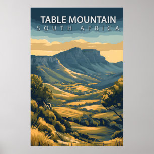 Table Mountain South Africa Iconic Cape Town Poster