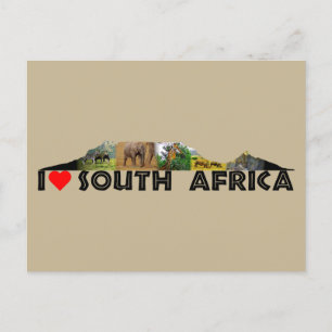 Table Mountain Wildlife Collage Postcard