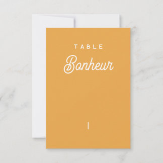 Table Name Colorus - Orange Thank You Card