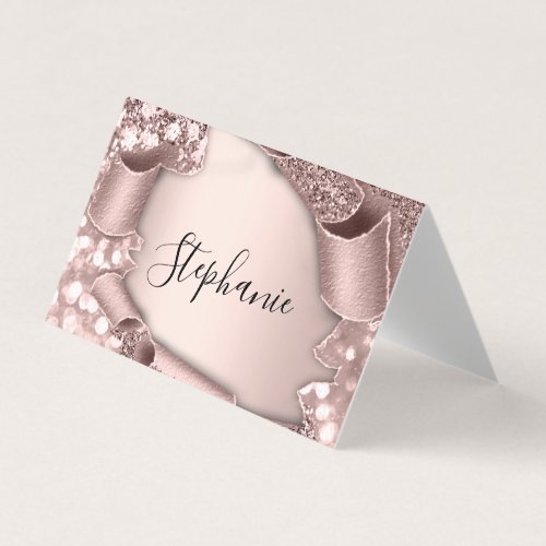 Table Name Tag  Rose Glam Glitter 3D Wedding Table