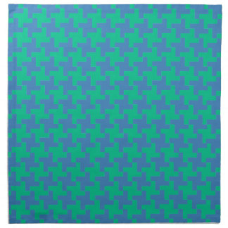 Table Napkins or Serviette Emerald and Bn Dogtooth