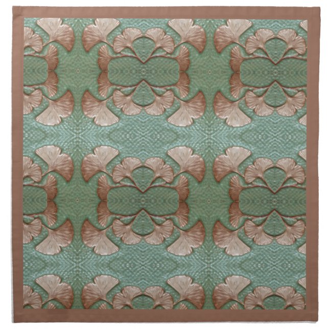  Table Napkins with Gingko leaf Design (Front)
