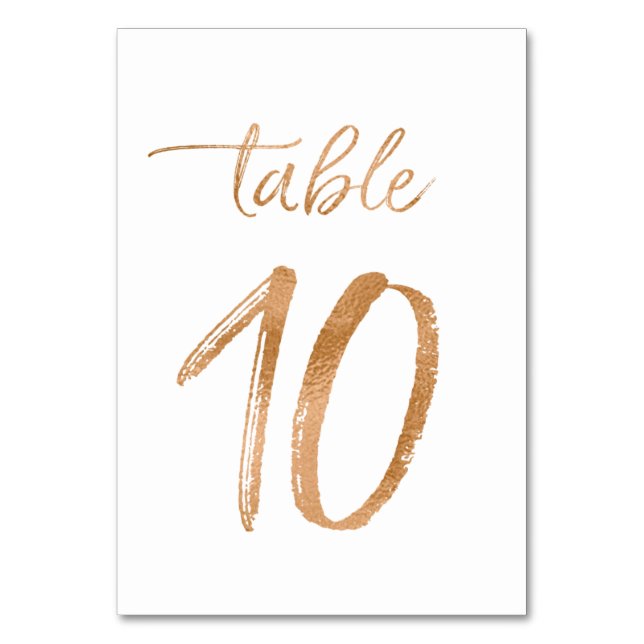 Table No. 10 Table Number (Front)