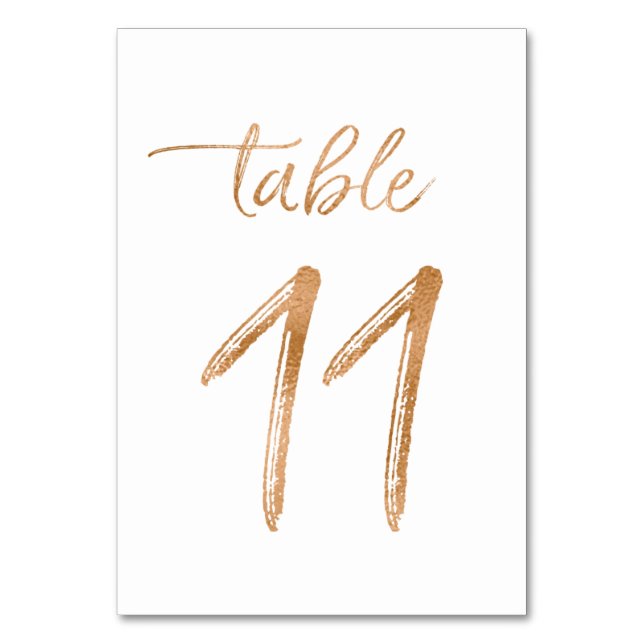 Table No. 11 Number (Front)